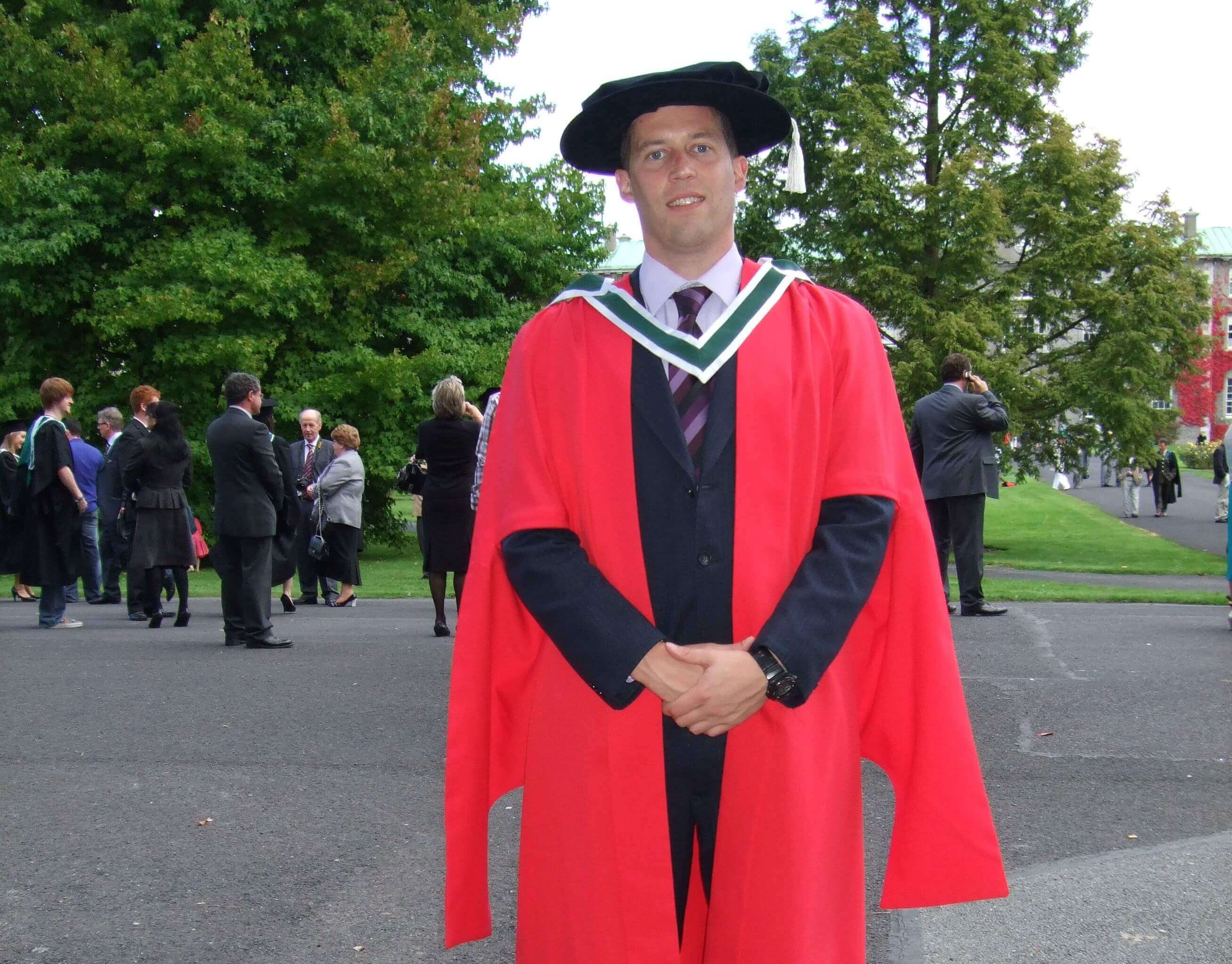 Picture of Padraig Deignan at conferring ceremony
